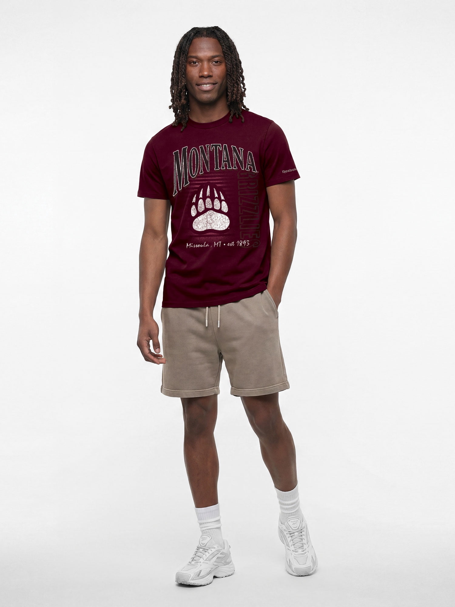 Montana Grizzlies Reebok Mens Crew Neck Short Sleeve T-Shirt