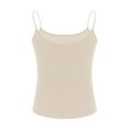 thumbnail image 5 of Timegard Tank Tops for Women Scoop Neck Spaghetti Strap Solid Color Summer Casual Comfy Sleeveless Tops, 5 of 6