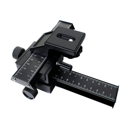 Macro Focusing Rail - 4-way Macro Focusing Rail Slider Tripod Bracket Black