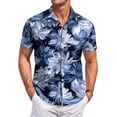 thumbnail image 3 of HAJWOH 2026 Hawaiian Shirt for Men Casual Button Down Short Sleeve Summer Beach Shirts Loose Fit Floral Print Tropical Tops, 3 of 7