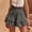 Gray, variant on Women Booty Shorts Pleated Summer Casual Ruffled Short Navy M