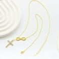 thumbnail image 4 of SFTING Twist Infinity Cross Necklace for Women Silver Plated Cross Pendant Necklace Faith Cross Gift Yellow, 4 of 7