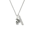 thumbnail image 2 of Delight Jewelry Silvertone Large Trojan - Mascot Silvertone Forever Bar Charm Necklace, 23", 2 of 4
