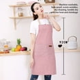 thumbnail image 3 of Advancent Delantal de cocina, delantales de cocina suaves, tela ligera para la cintura, pintura para hornear, tareas domésticas, limpieza, lavado, Cocina y Comedor Raya rosa Advancent HA080275-02, 3 of 6