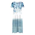 thumbnail image 4 of SEMPAI Summer Savings Summer Dresses Summer Dresses for Women 2025 Short Sleeve Crew Neck Print Long Summerdresses For Women 2025 Athletic for Bridal Women's Plus Dresses Clearance, 4 of 6