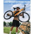 thumbnail image 5 of Qlife Racer Step-Over Mountain eBike for Adults, Max 28MPH 48V10.4Ah 500W Removable Battery Lightweight Electric Bike, 27.5" E-MTB, Orange, 5 of 5