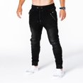 thumbnail image 4 of Tejiojio Men's and Big Men's Flat Front Comfort Waist Flex Pants Fashion Men's Casual Elastic Waist Denim Straight Jeans Trousers, 4 of 9