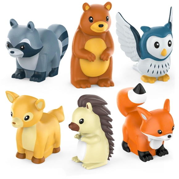 Tub Works Animales del Bosque, paquete de 6 juguetes de baño herméticos