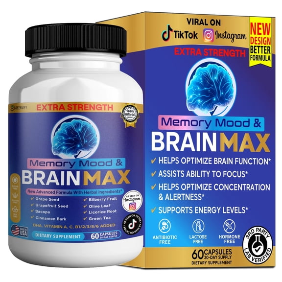 GreenVify Memory Mood And Brain Max – Daily Cognitive Wellness, Mood Balance & Mental Clarity Support