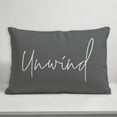 thumbnail image 4 of Creative Products Unwind Script Grey and White 14x20 Indoor / Outdoor Pillow, 4 of 8