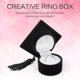 thumbnail image 2 of Caja de terciopelo para anillos, 2 unidades, caja para anillos, pendientes, colgantes de joyería para bodas, compromisos y San Valentín, 2 of 5