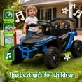 thumbnail image 4 of Track Seven 24V Kids Ride on Car, Electric UTV with Remote Control, Bluetooth, Music, 4-Wheel Suspension, Anti-Collision Bar, 14.6" Wide Single Seat, 24V Ride on Toy Car for Boys Girls Aged 3+, Blue, 4 of 8