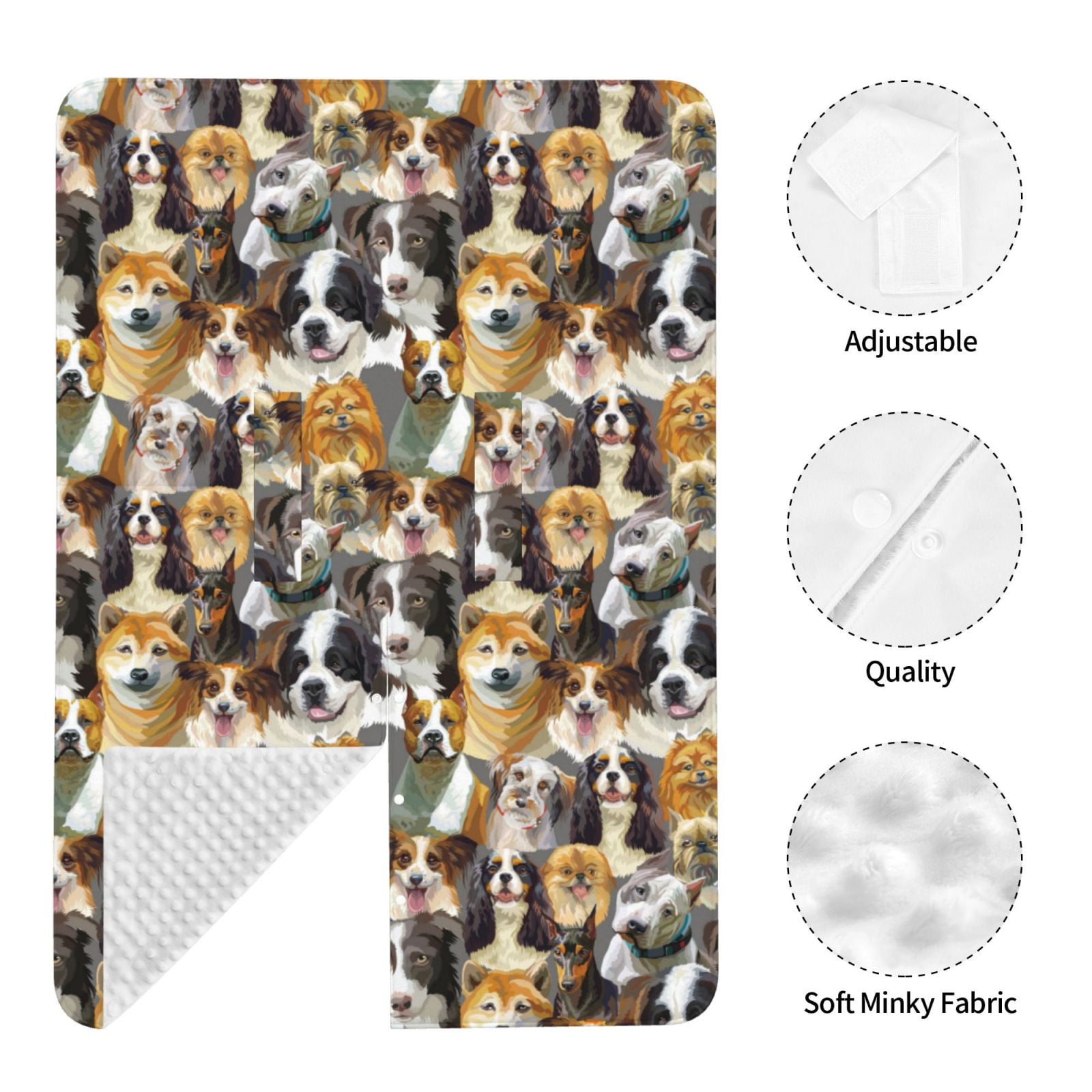 Naloa Cute Dog Baby Car Seat Cover, Breathable Baby Carrier Cover, Multiuse Baby Carrier Cover & Nursing Breastfeeding Cover