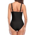 thumbnail image 6 of Curenmufel Womens Bathing Suits Tummy Control One Piece Swimsuit Women 2026 Color Block Contrast Cross Strap Bathing Suit Modest Cute Swim Suits, 6 of 7