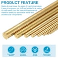 thumbnail image 3 of Uxcell 16 Pcs Round Brass Rods, 1mm Dia. 26cm / 10.24 Inch Length H59 Brass Bar Solid Metal Rods for DIY Crafting Jewelry Plating Repairing Science Class, Brassy, 3 of 6