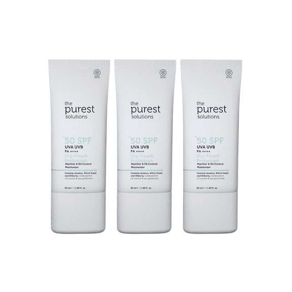 The Purest Solutions Matte Finish Sunscreen for Oily Skin 50 spf 50ml 3 Pack