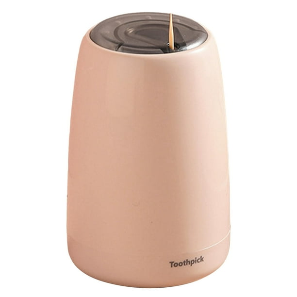 Organizador portátil para palillos de dientes, prensa manual para el hogar, para sala de estar Rosa