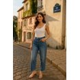 thumbnail image 2 of Banny Jeans Women's High Waisted Regular Fit Jeans, Blue, Size M, 2 of 5