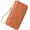 Brown, variant on Wallet for Women RFID ladies Credit Card Wallet Bifold Travel Wristlet Long Purse Embossed Flowers Leather