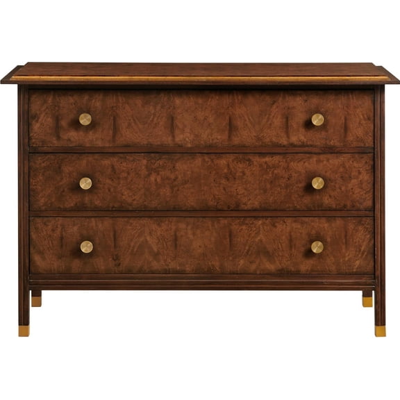 Italian Burl Chest in Mahogany | Elegant Storage