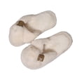 thumbnail image 2 of Women Casual Winter Slippers, Fashionable Open-Toe Indoor Outdoor Shoes, Comfortable Soft Home Footwear, Stress Relief and Posture Support, Perfect for Daily Casual Wear White B, 2 of 9