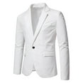 thumbnail image 2 of Gubotare Men's Casual Knit Blazer Suit Jackets Two Button Lightweight Unlined Sport Coat (White,M), 2 of 4