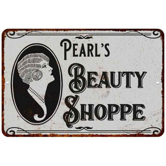 Pearl's Beauty Shoppe Chic Sign Vintage Decor 8x12 Metal Sign 208120021227