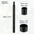 thumbnail image 3 of Unique Bargains Bicycle Seat Post Aluminum Alloy Seat Tube with Scale Mark Universal for MTB Mountain Bike Black 33.9x450mm, 3 of 7