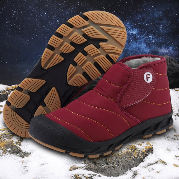 Botas de nieve Botas Mujer Hombre Nieve Resistente Al Agua Zapatos De Invierno Botines (39) Rojo Likrtyny Tenis De Mujer Tenis De Hombre