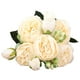thumbnail image 1 of Imitación Rosa 5 flores ramo de seda fiesta decoración Adorno blanco Sunnimix Flores De Escritorio En Casa, 1 of 7