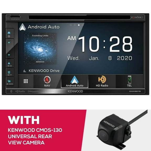 New Kenwood DNX697S Navigation DVD Receiver & CMOS-130 Universal Rear View Camera