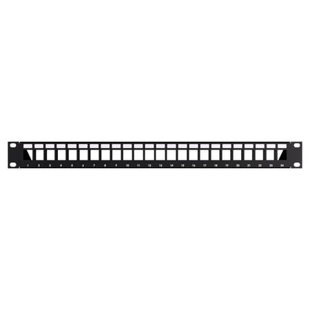 24-Port Modular Patch Panel 1U  Black  Shielded price history on PriceWatchPro
