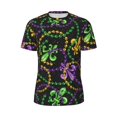 thumbnail image 6 of Rocae Mardi Gras6 for Men's Mesh Quick-Dry Short Sleeve Workout T-Shirt,Mens Crew Neck Tee Lightweight Soft Classic T Shirts X-Small, 6 of 9