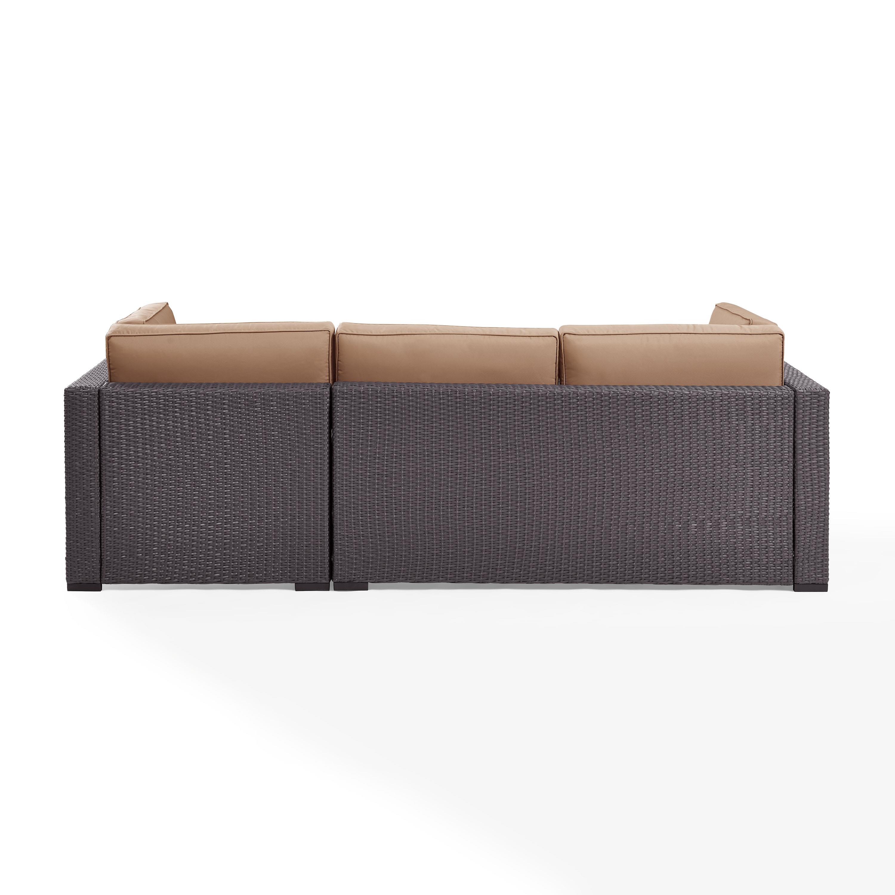 Crosley Furniture Biscayne 3 Piece Metal Patio Sofa Set in Brown/Mocha - image 3 of 4