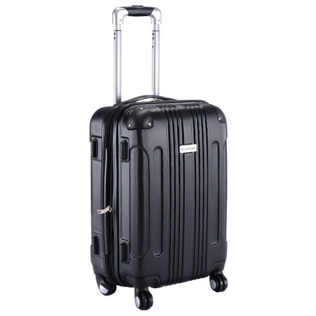 GLOBALWAY Expandable 20'' ABS Luggage Carry on Travel Bag Trolley Suitcase (Best Weekend Carry On Bag)
