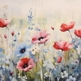 thumbnail image 6 of WYYP Flowers Field Grass Round Tablecloth Full Width Single-Sided Printing 100% Polyester Fiber for Picnic Dining Kitchen Farmhouse White, 6 of 8