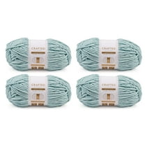 Crafted by Catherine Aqua Solid Polarized Super Bulky Yarn, 213 Yards, 10.5oz/300g (4 Pack)