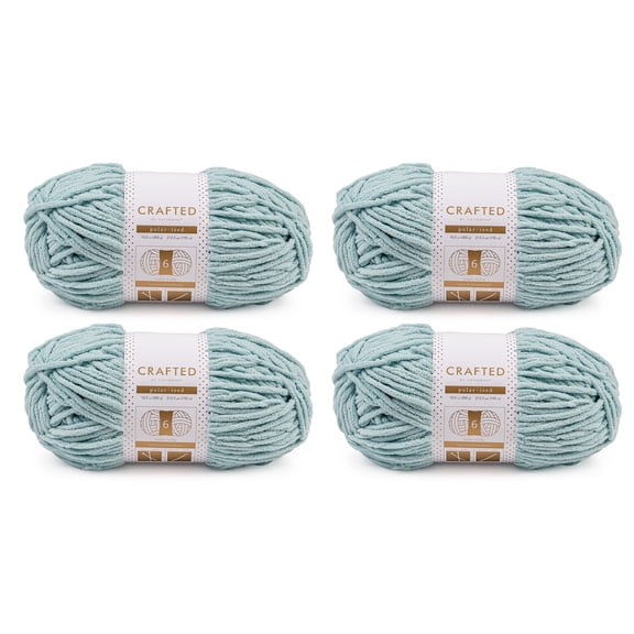Crafted by Catherine Aqua Solid Polarized Super Bulky Yarn, 213 Yards, 10.5oz/300g (4 Pack)
