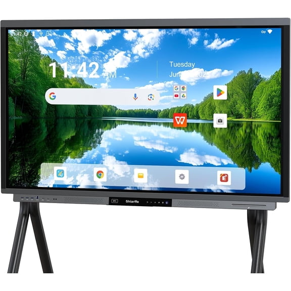 Shiarffe R9 Ultra Smart Board 55 Inch 16GB   256GB EDLA-Certified Digital Whiteboard, 4K Touchscreen Interactive Display for Classroom Office Hybrid Work
