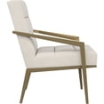 thumbnail image 4 of JERFIT Modern Cream Upholstered Accent Chair with Gold Metal Arms for Living Room, Bedroom, Office, 4 of 8