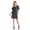 Coral, variant on Solid Color Loose Fit V Neck T Shirt Style Womens Knee Length Dress