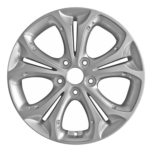 Remanufactured Painted Bright Silver Metallic Aluminum Wheel 17 x 7 fits 2013-2015 Hyundai Elantra