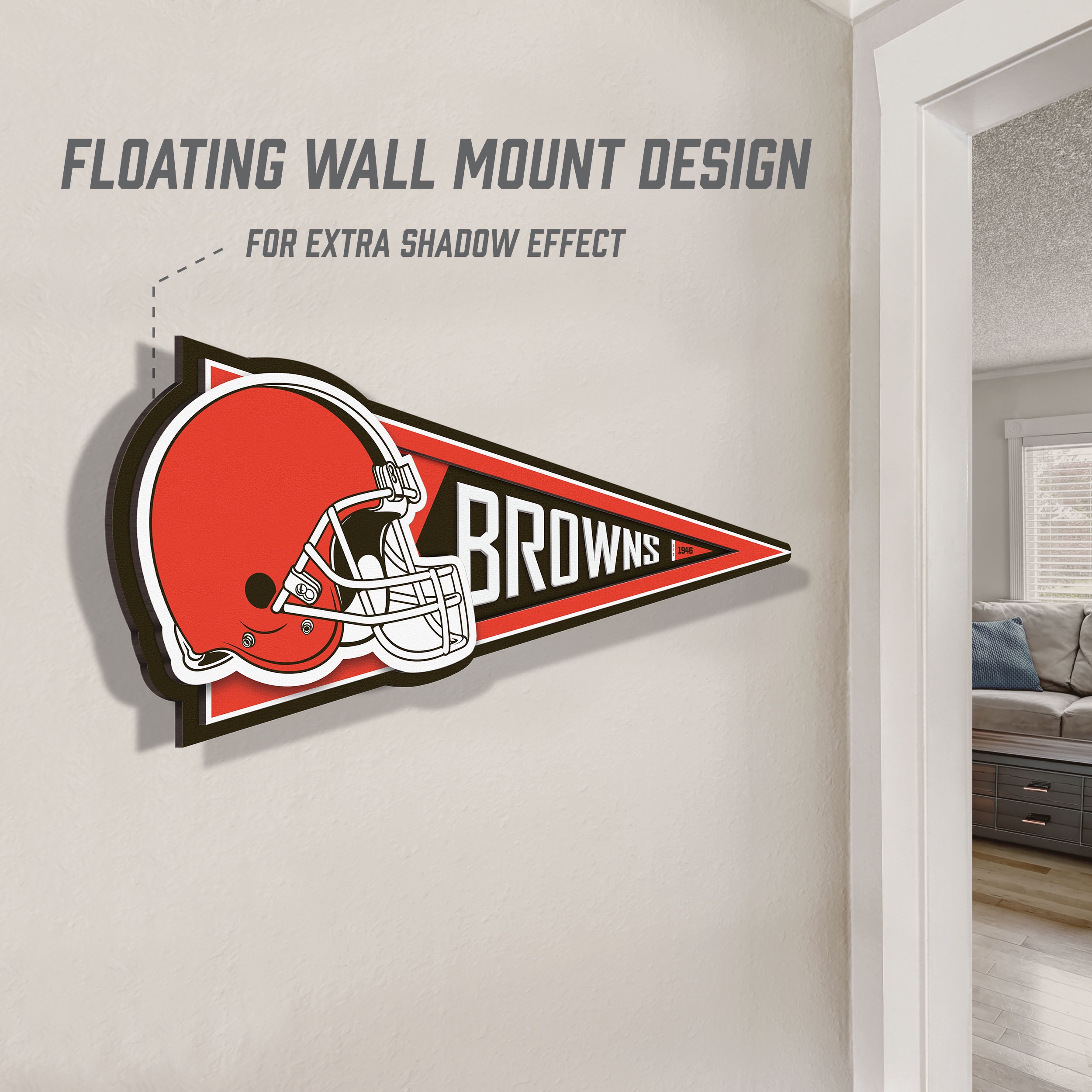 YouTheFan NFL Cleveland Browns Pennant Sign