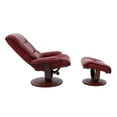 thumbnail image 4 of Pemberley Row Top Grain Leather Rouge Reclining Swivel Chair and Ottoman 34"W x 38"D x 42"H Assembly Required, 4 of 6