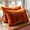 Orange, variant on Unique Bargains 2Pcs Pleated Textured Throw Pillow Covers Couch Cushion Cases White 18" x 18"