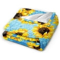 thumbnail image 3 of Sunflower Blanket Plush Lightweight Soft Flannel Fleece Throw Blankets Bedding for Bed Sofa Couch Living Room 60"X50", 3 of 6