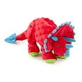 thumbnail image 3 of goDog Dinos Frills Squeaky Plush Dog Toy, Chew Guard Technology - Red, Large, 3 of 14