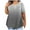 Grey, variant on Printed Pocket T-Shirt - Oversized Graphic Tee for Street Style & Weekend Errands (Trendy Streetwear), Women's V-Neck Printed T-Shirt Loose Fit Pocket Casual Summer Tee, Wine, L