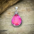 thumbnail image 2 of Pink Rubillite, Kunzite Gemstone Handmade 925 Sterling Silver Pendant 2.44", 2 of 4
