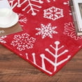 thumbnail image 3 of Christmas Runner Rug Xmas Snowflake Pattern Hallway Area Rug Holiday Decorative Accent Rug Runner Machine Washable Non-Slip Floor Cover Carpet for Kitchen Laundry Bedroom, Red, 2x6 Feet, 3 of 7